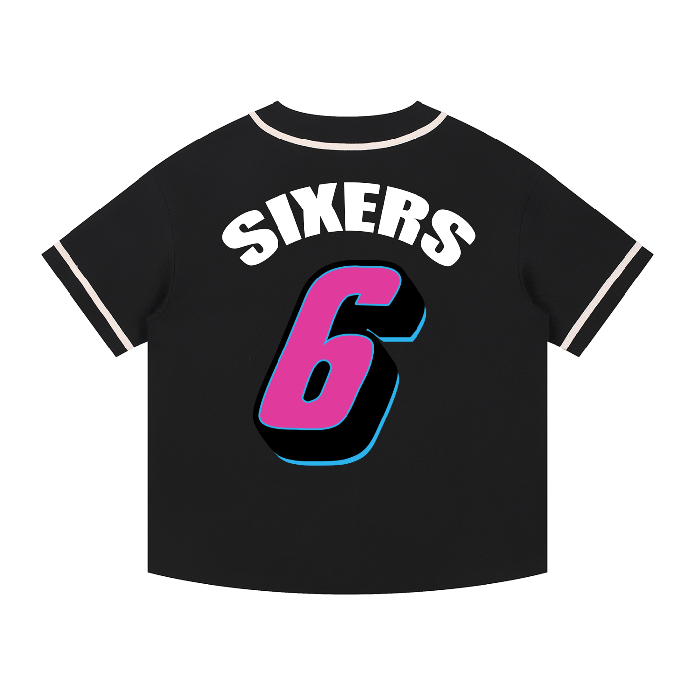 SIXERS 2 Piped Button-Up Jersey