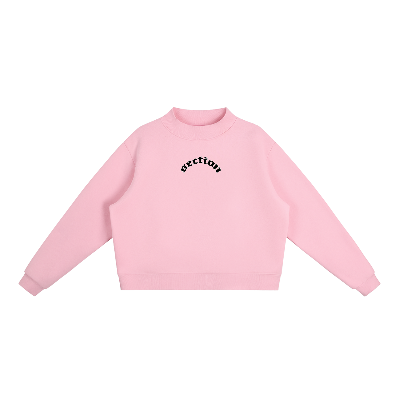Ladies - Essential Fleece Mock-Neck Crew Sweatshirt