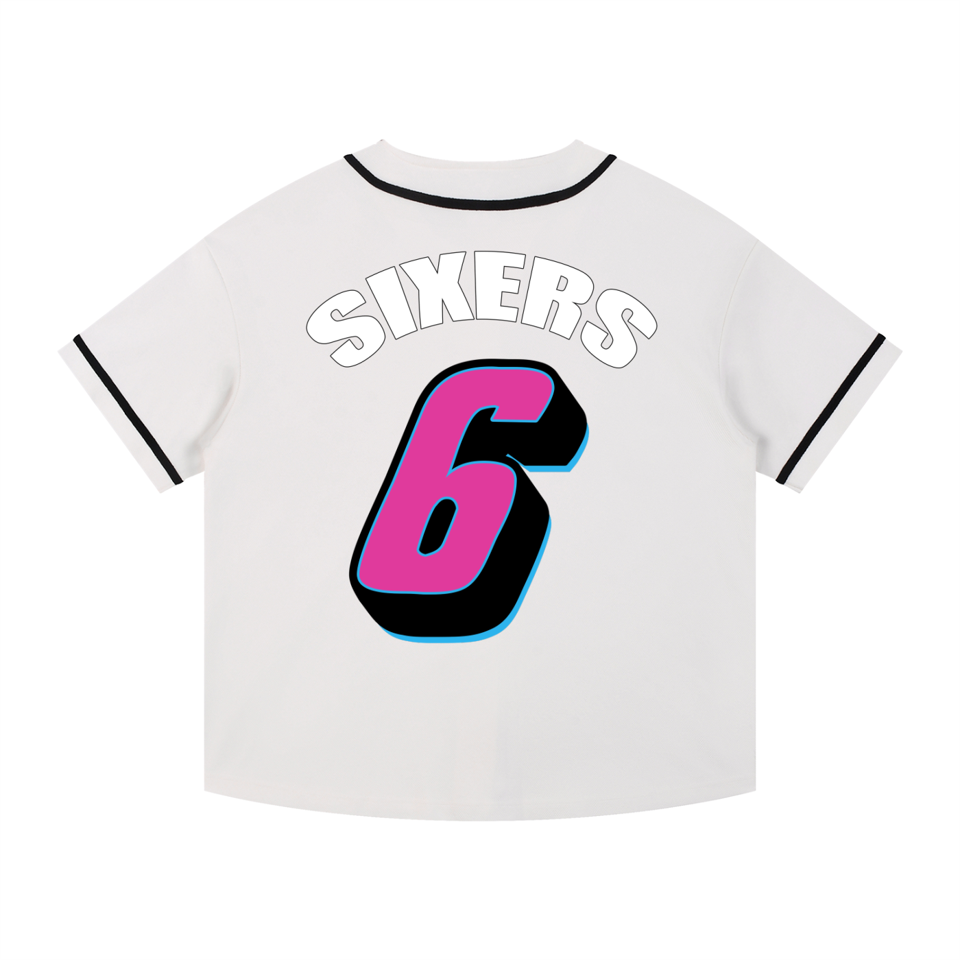 SIXERS 2 Piped Button-Up Jersey